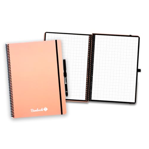 BAMBOOK Colourful Notebook - Pink - A4 - Graphs von BAMBOOK