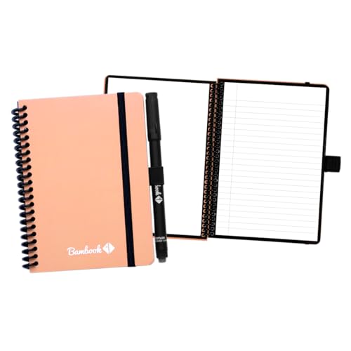 BAMBOOK Colourful Notebook - Pink - A6 - Blank & lined von BAMBOOK