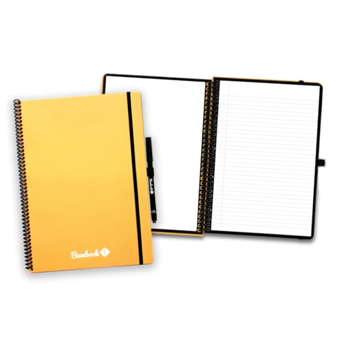 BAMBOOK Colourful Notebook - Yellow - A4 - Blank & lined von BAMBOOK