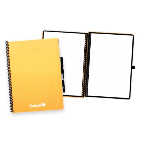 BAMBOOK Colourful Notizbuch - Gelb - A4 - Gepunktet - Wiederverwendbares Notizbuch, Notizblock, Reusable Notebook, Löschbares Whiteboard-Notizbuch BAMBOOK Colourful Notizbuch - Gelb - A4 - Gepunktet - Wiederverwendbares Notizbuch, Notizblock, Reusable Notebook, Löschbares Whiteboard-Notizbuch von BAMBOOK
