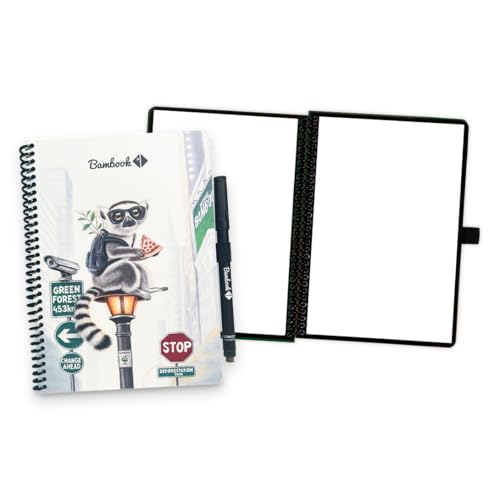 BAMBOOK wiederverwendbares Notizbuch - A5 - Limited Edition Artist Collection - By Rajacenna - Maki - Blanco von BAMBOOK