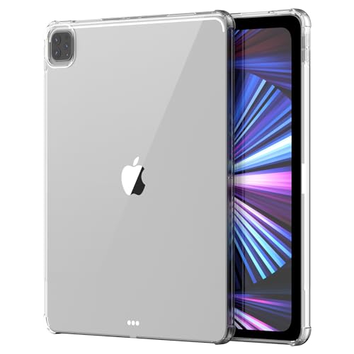 Case for iPad Pro Transparent 12.9 Inch 6th/5th/4th/Generation (2022/2021) Slim Lightweight TPU Shockproof Cover for iPad Pro 12.9 Inch (Transparent) von BAMCOO