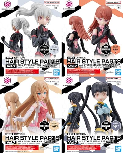 30MS - Option Hair Style Parts Vol.7 All 4 Types - Model Kit von BANDAI MODEL KIT