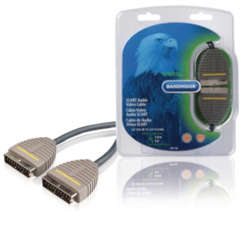 Bandridge Professionelles Scart-Audio-Video-Kabel, 100% sauerstofffreies Kupfer, 24 K Gold, 3 m Bandridge Professionelles Scart-Audio-Video-Kabel, 100% sauerstofffreies Kupfer, 24 K Gold, 3 m von BANDRIDGE
