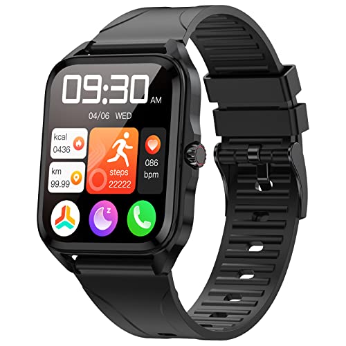 BANGWEI Smartwatch Herren,1.83''HD Touch Tempered Glass Screen Voice Assistant Smart Watch,100+ Sport-Modi mit Bluetooth, Herzfrequenz Kalorien Schlafmonitor für Android iOS Schwarzes BANGWEI Smartwatch Herren,1.83''HD Touch Tempered Glass Screen Voice Assistant Smart Watch,100+ Sport-Modi mit Bluetooth, Herzfrequenz Kalorien Schlafmonitor für Android iOS Schwarzes von BANGWEI