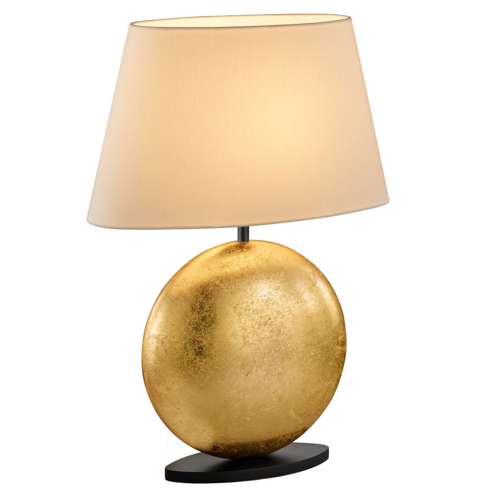 BANKAMP Mali Tischleuchte, creme/gold, Höhe 51cm von BANKAMP