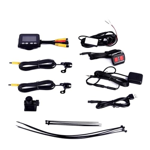 BANMW C6 Motorrad 2.0"TFT Touch Key Dual HD Wasserdichte Sync Aufnahme Objektiv Dash Autokamera Motorrad Sport DVR(Emperor Version,None) von BANMW