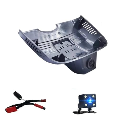 BANMW Plug-and-Play-Auto-DVR-Dashcam, kompatibel mit Mercedes E-Klasse W212 C207 2009–2016, kompatibel mit Mercedes C-Klasse W204 C63 C204 2011–2014(Black Two Cam Rain,64G) von BANMW
