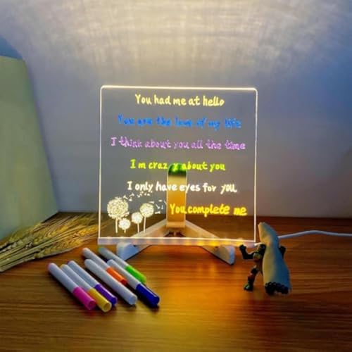 Magic Board, Magicboard, Wo Kreativität Aufleuchtet, Wiederbeschreibbares LED-Nachrichtenbrett Aus Acryl, LED-Notizbrett Mit 7-Farben-Stift, Schreibtafel Mit Ständer For Das Schulcafé, Home Office(5.9 Magic Board, Magicboard, Wo Kreativität Aufleuchtet, Wiederbeschreibbares LED-Nachrichtenbrett Aus Acryl, LED-Notizbrett Mit 7-Farben-Stift, Schreibtafel Mit Ständer For Das Schulcafé, Home Office(5.9 von BANTASE
