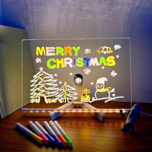 Magic Board, Magicboard, Wo Kreativität Aufleuchtet, Wiederbeschreibbares LED-Nachrichtenbrett Aus Acryl, LED-Notizbrett Mit 7-Farben-Stift, Schreibtafel Mit Ständer For Das Schulcafé, Home Office(11. Magic Board, Magicboard, Wo Kreativität Aufleuchtet, Wiederbeschreibbares LED-Nachrichtenbrett Aus Acryl, LED-Notizbrett Mit 7-Farben-Stift, Schreibtafel Mit Ständer For Das Schulcafé, Home Office(11. von BANTASE