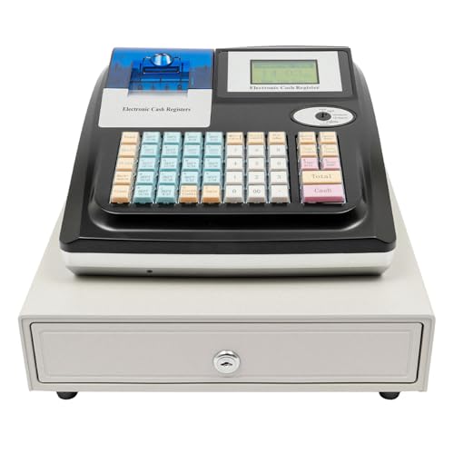 BAOCHADA 48 Tasten Elektronische mRegistrierkasse mit LED Display Bondrucker & Kassenschublade Zwei-Wege-Anzeige Mehrere Zahlungsarten für Restaurants, Supermärkte, Großmärkte, Convenience Stores BAOCHADA 48 Tasten Elektronische mRegistrierkasse mit LED Display Bondrucker & Kassenschublade Zwei-Wege-Anzeige Mehrere Zahlungsarten für Restaurants, Supermärkte, Großmärkte, Convenience Stores von BAOCHADA