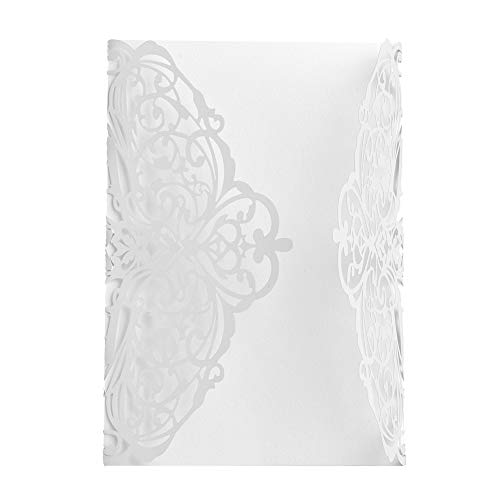 10pcs Cut Hochzeitseinladungskarten, Europäische Geschnitzte Personalisierte Geschäftseinladungen mit Leeren Innenblättern, Exquisites Design für Unvergessliche Erinnerungen, Premium, Premium (004) von BAOFUYA