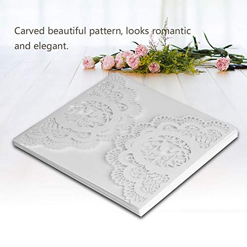 10pcs Cut Hochzeitseinladungskarten, Europäische Geschnitzte Personalisierte Geschäftseinladungen mit Leeren Innenblättern, Exquisites Design für Unvergessliche Erinnerungen, Premium, Premium (009) von BAOFUYA