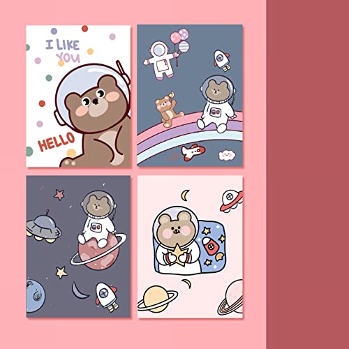 4PCS Cute Notepads Journal Diary Memo -Planer mit 32 Seiten, Hergestellt aus Premium -Papierqualität, Sicher für und Erwachsene, Abwechslungsreiche Stile, Langlebige Konstruktion, Ideal für (Space 4PCS Cute Notepads Journal Diary Memo -Planer mit 32 Seiten, Hergestellt aus Premium -Papierqualität, Sicher für und Erwachsene, Abwechslungsreiche Stile, Langlebige Konstruktion, Ideal für (Space von BAOFUYA