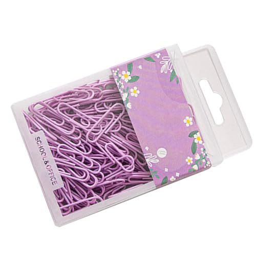 50-mm-Papierclips, 70pcs Niedliche Farbige Papierklammern, Lebendige Farben, Starkes Klemmdesign, Lang Anhaltende Verwendung mit Robustem und Material, Zum Sortieren der Organisierenden (PURPLE) von BAOFUYA