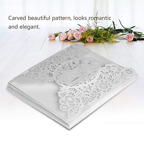 BAOFUYA 10pcs Cut Hochzeitseinladungskarten, Europäische Geschnitzte Personalisierte Geschäftseinladungen mit Leeren Innenblättern, Exquisites Design für Unvergessliche Erinnerungen, Premium, Premium von BAOFUYA