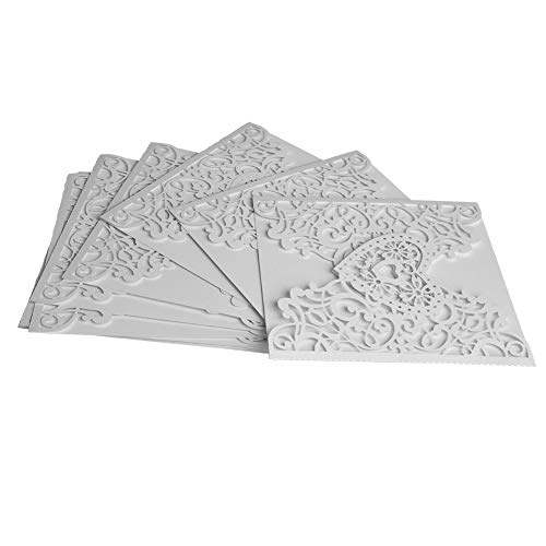 BAOFUYA 10pcs Cut Hochzeitseinladungskarten, Europäische Geschnitzte Personalisierte Geschäftseinladungen mit Leeren Innenblättern, Exquisites Design für Unvergessliche Erinnerungen, Premium, Premium von BAOFUYA