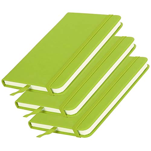 BAOFUYA Premium Künstliche PU -Leder -Notizblock, Hardcover Gurt Notizbuch, Umweltfreundliches Tragbares Tagebuch Ideal für die Büroschule, Reise (GREEN) von BAOFUYA