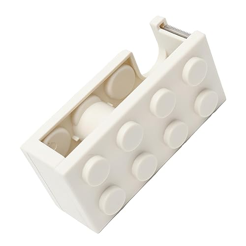 Entzückendes Bausteindesign, Mini-Klebebandspender mit Einfachem und Genauem Schneiden, Tragbarer und Praktischer Bandhalter für Schule, Büro, Studienraum, Bestehend aus Packresistenten PP von BAOFUYA