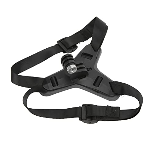 Helmkinnhalterung, Sichere und Stabile POV -Action -Kamera Halter für 8 7 6 5 mit Einstellbaren Gurten, Nicht Slip Motorradhelm Helm Halterung für Ungehinderte Aufnahmen, Einfach zu Bedienen (BLACK) von BAOFUYA