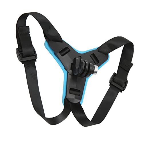 Helmkinnhalterung, Sichere und Stabile POV -Action -Kamera Halter für 8 7 6 5 mit Einstellbaren Gurten, Nicht Slip Motorradhelm Helm Halterung für Ungehinderte Aufnahmen, Einfach zu Bedienen (Blue) von BAOFUYA