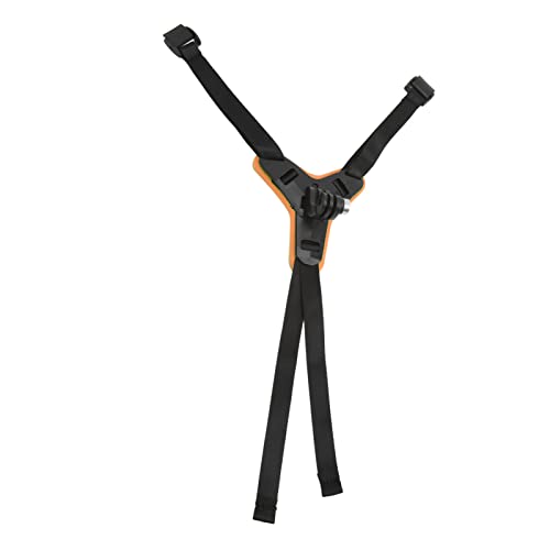 Helmkinnhalterung, Sichere und Stabile POV -Action -Kamera Halter für 8 7 6 5 mit Einstellbaren Gurten, Nicht Slip Motorradhelm Helm Halterung für Ungehinderte Aufnahmen, Einfach zu Bedienen (ORANGE) von BAOFUYA