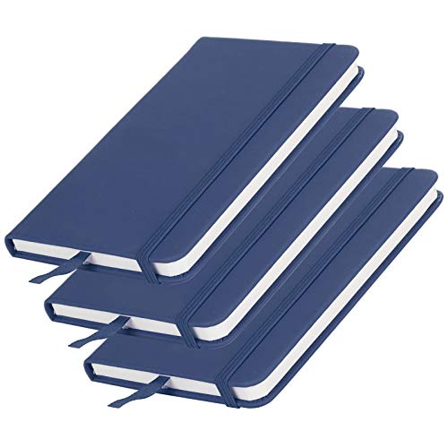 Premium Künstliche PU -Leder -Notizblock, Hardcover Gurt Notizbuch, Umweltfreundliches Tragbares Tagebuch Ideal für die Büroschule, Reise (BLUE) von BAOFUYA