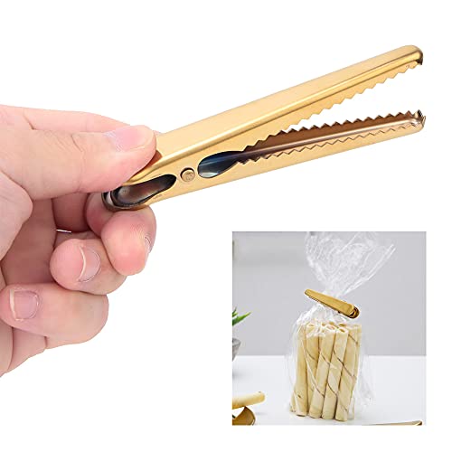 Schöner, Glattes und Exquisites Edelstahl-Retro-Clamp/Holder, Polierter Kupferverkleideter Clamp/Holder für Papiere, Notizbücher, mit Vielseitigem Gebrauch für Bill-Clamp/Holder, Versiegelungsclip von BAOFUYA