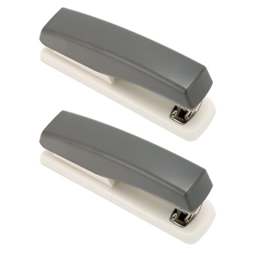 Tragbares Rotierendes Design -Büro -Hefter, Schnellbindung, Robuste Konstruktion, Doppelwert, 2 teilige Schulhefter für Schüler, Modernes Design, Ergonomische, Tragbare Komfort, (GREY) von BAOFUYA