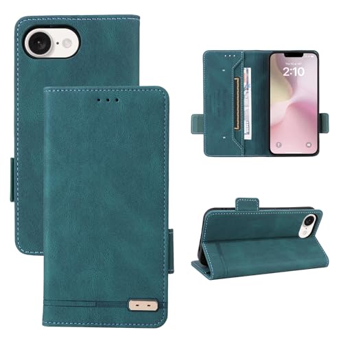 Handyhülle Kompatibel mit iPhone SE (2025) Wallet Case, Compatible with iPhone SE4 PU Leder Flip Folio Case mit Kartenhaltern [Stoßfeste TPU-Innenschale] Handyhülle, Schutzhülle mit Magnetverschluss S von BAOPENB