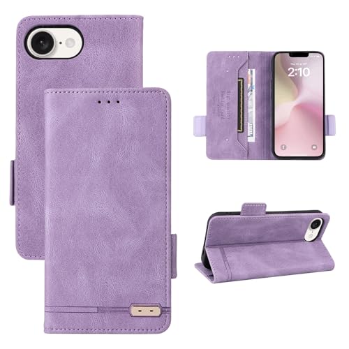 Handyhülle Kompatibel mit iPhone SE (2025) Wallet Case, Compatible with iPhone SE4 PU Leder Flip Folio Case mit Kartenhaltern [Stoßfeste TPU-Innenschale] Handyhülle, Schutzhülle mit Magnetverschluss S von BAOPENB