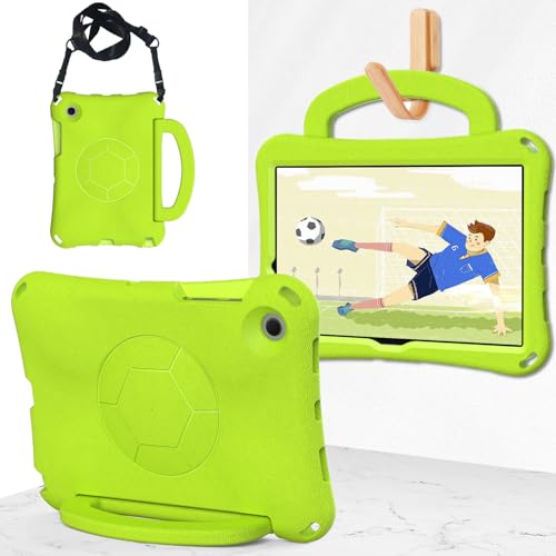 Multi-Viewing Stand Folio Case Cover Kompatibel mit Galaxy Tab A8 10,5 Zoll X200/X205 (2021) Hülle, leichte, stoßfeste EVA-Hülle mit Griff und Standfunktion, kinderfreundliche Schutzhülle(Grass green) von BAOPENB