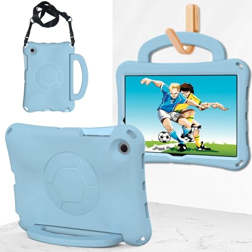 Multi-Viewing Stand Folio Case Cover Kompatibel mit Galaxy Tab A8 10,5 Zoll X200/X205 (2021) Hülle, leichte, stoßfeste EVA-Hülle mit Griff und Standfunktion, kinderfreundliche Schutzhülle(Light blue) von BAOPENB