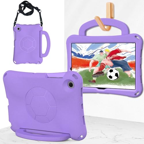 Multi-Viewing Stand Folio Case Cover Kompatibel mit Galaxy Tab A8 10,5 Zoll X200/X205 (2021) Hülle, leichte, stoßfeste EVA-Hülle mit Griff und Standfunktion, kinderfreundliche Schutzhülle(Light purple von BAOPENB