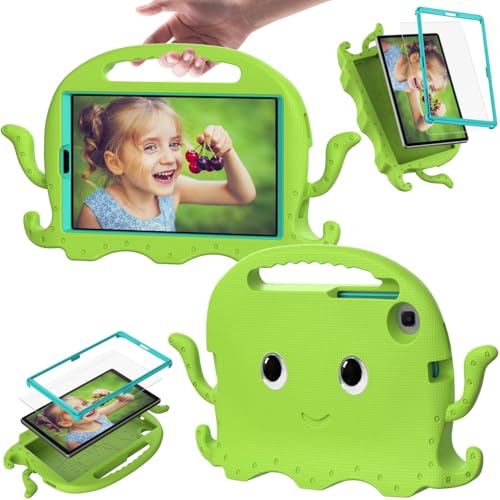 Multi-Viewing Stand Folio Case Cover Kompatibel mit Samsung Galaxy Tab A 8,0 Zoll 2019 Hülle SM-T290, SM-T295 Hülle, leichte stoßfeste Kinderhülle, Anti-Rutsch-Ecken Tablet-Hülle mit Schultergurt Comp von BAOPENB
