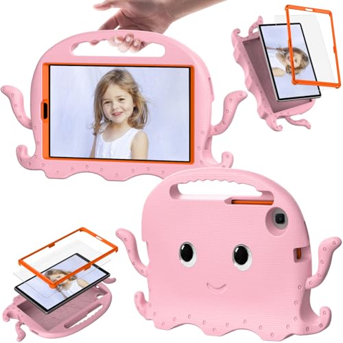 Multi-Viewing Stand Folio Case Cover Kompatibel mit Samsung Galaxy Tab A 8,0 Zoll 2019 Hülle SM-T290, SM-T295 Hülle, leichte stoßfeste Kinderhülle, Anti-Rutsch-Ecken Tablet-Hülle mit Schultergurt Comp von BAOPENB