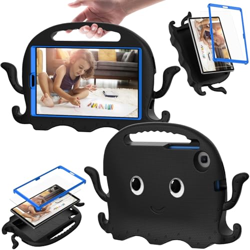Multi-Viewing Stand Folio Case Cover Kompatibel mit Samsung Galaxy Tab A 8,0 Zoll 2019 Hülle SM-T290, SM-T295 Hülle, leichte stoßfeste Kinderhülle, Anti-Rutsch-Ecken Tablet-Hülle mit Schultergurt Comp von BAOPENB