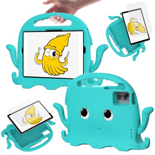 Multi-Viewing Stand Folio Case Cover Kompatibel mit Samsung Galaxy Tab A9 Plus (2023) SM-X210/216B Hülle, leichte, stoßfeste Kinderhülle, Anti-Rutsch-Ecken-Tablethülle mit Schultergurt Compatible with von BAOPENB