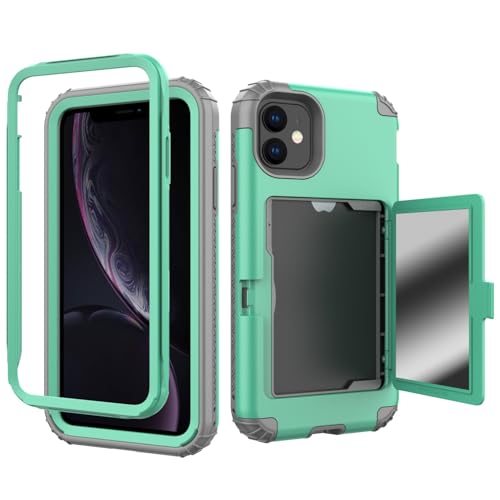 Stoßfester Schutz in Militärqualität Kompatibel mit iPhone 11 6,1 Zoll Wallet Case mit Kartenhalter, Kickstand Card Slots Case, Heavy Duty Protective Dual Layer Shock Cover Hidden Card Slot Slim Walle Stoßfester Schutz in Militärqualität Kompatibel mit iPhone 11 6,1 Zoll Wallet Case mit Kartenhalter, Kickstand Card Slots Case, Heavy Duty Protective Dual Layer Shock Cover Hidden Card Slot Slim Walle von BAOPENB