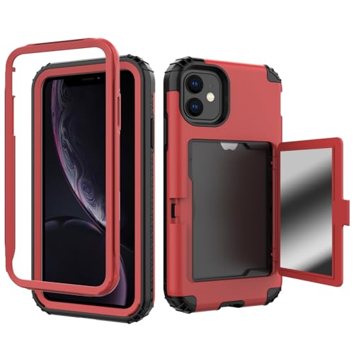 Stoßfester Schutz in Militärqualität Kompatibel mit iPhone 11 6,1 Zoll Wallet Case mit Kartenhalter, Kickstand Card Slots Case, Heavy Duty Protective Dual Layer Shock Cover Hidden Card Slot Slim Walle Stoßfester Schutz in Militärqualität Kompatibel mit iPhone 11 6,1 Zoll Wallet Case mit Kartenhalter, Kickstand Card Slots Case, Heavy Duty Protective Dual Layer Shock Cover Hidden Card Slot Slim Walle von BAOPENB