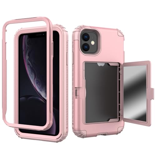 Stoßfester Schutz in Militärqualität Kompatibel mit iPhone 11 6,1 Zoll Wallet Case mit Kartenhalter, Kickstand Card Slots Case, Heavy Duty Protective Dual Layer Shock Cover Hidden Card Slot Slim Walle Stoßfester Schutz in Militärqualität Kompatibel mit iPhone 11 6,1 Zoll Wallet Case mit Kartenhalter, Kickstand Card Slots Case, Heavy Duty Protective Dual Layer Shock Cover Hidden Card Slot Slim Walle von BAOPENB