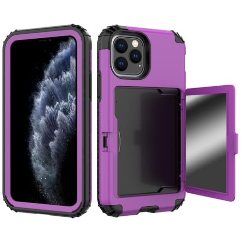 Stoßfester Schutz in Militärqualität Kompatibel mit iPhone 11 Pro 5,8 Zoll Wallet Case mit Kartenhalter, Kickstand Card Slots Case, Heavy Duty Protective Dual Layer Shock Cover Hidden Card Slot Slim W Stoßfester Schutz in Militärqualität Kompatibel mit iPhone 11 Pro 5,8 Zoll Wallet Case mit Kartenhalter, Kickstand Card Slots Case, Heavy Duty Protective Dual Layer Shock Cover Hidden Card Slot Slim W von BAOPENB