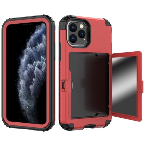 Stoßfester Schutz in Militärqualität Kompatibel mit iPhone 11 Pro 5,8 Zoll Wallet Case mit Kartenhalter, Kickstand Card Slots Case, Heavy Duty Protective Dual Layer Shock Cover Hidden Card Slot Slim W Stoßfester Schutz in Militärqualität Kompatibel mit iPhone 11 Pro 5,8 Zoll Wallet Case mit Kartenhalter, Kickstand Card Slots Case, Heavy Duty Protective Dual Layer Shock Cover Hidden Card Slot Slim W von BAOPENB