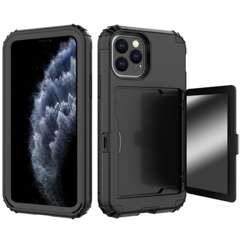 Stoßfester Schutz in Militärqualität Kompatibel mit iPhone 11 Pro 5,8 Zoll Wallet Case mit Kartenhalter, Kickstand Card Slots Case, Heavy Duty Protective Dual Layer Shock Cover Hidden Card Slot Slim W Stoßfester Schutz in Militärqualität Kompatibel mit iPhone 11 Pro 5,8 Zoll Wallet Case mit Kartenhalter, Kickstand Card Slots Case, Heavy Duty Protective Dual Layer Shock Cover Hidden Card Slot Slim W von BAOPENB