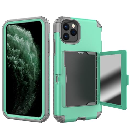 Stoßfester Schutz in Militärqualität Kompatibel mit iPhone 11 Pro Max 6,5 Zoll (6,5 Zoll) Brieftaschen-Hülle mit Kartenhalter, Ständer Compatible with Kartenfächer, robuste, doppellagige, stoßfeste Ab von BAOPENB