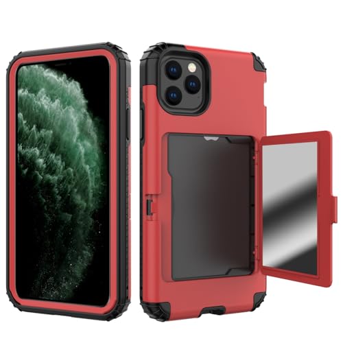 Stoßfester Schutz in Militärqualität Kompatibel mit iPhone 11 Pro Max 6,5 Zoll (6,5 Zoll) Brieftaschen-Hülle mit Kartenhalter, Ständer Compatible with Kartenfächer, robuste, doppellagige, stoßfeste Ab von BAOPENB