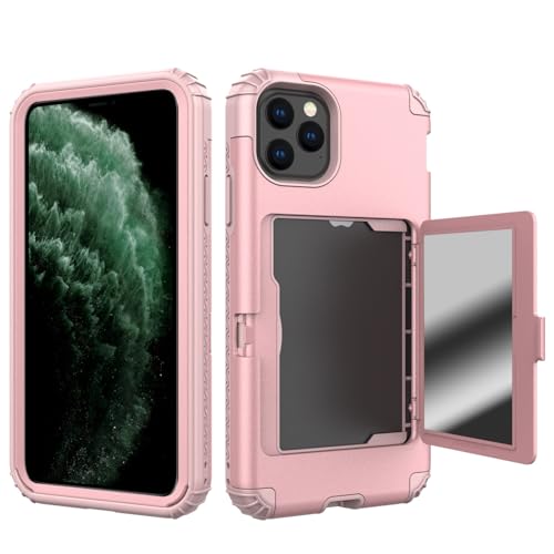 Stoßfester Schutz in Militärqualität Kompatibel mit iPhone 11 Pro Max 6,5 Zoll (6,5 Zoll) Brieftaschen-Hülle mit Kartenhalter, Ständer Compatible with Kartenfächer, robuste, doppellagige, stoßfeste Ab von BAOPENB