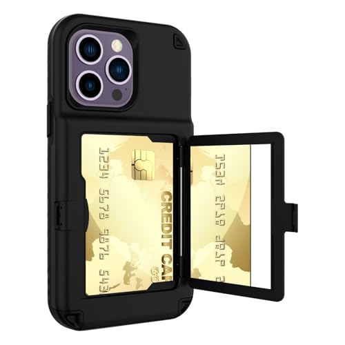 Stoßfester Schutz in Militärqualität Kompatibel mit iPhone 14 Pro Max Wallet Case mit Kartenhalter, Kickstand Card Slots Case, Heavy Duty Protective Dual Layer Shock Cover Hidden Card Slot Slim Wallet Stoßfester Schutz in Militärqualität Kompatibel mit iPhone 14 Pro Max Wallet Case mit Kartenhalter, Kickstand Card Slots Case, Heavy Duty Protective Dual Layer Shock Cover Hidden Card Slot Slim Wallet von BAOPENB