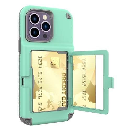 Stoßfester Schutz in Militärqualität Kompatibel mit iPhone 14 Pro Max Wallet Case mit Kartenhalter, Kickstand Card Slots Case, Heavy Duty Protective Dual Layer Shock Cover Hidden Card Slot Slim Wallet Stoßfester Schutz in Militärqualität Kompatibel mit iPhone 14 Pro Max Wallet Case mit Kartenhalter, Kickstand Card Slots Case, Heavy Duty Protective Dual Layer Shock Cover Hidden Card Slot Slim Wallet von BAOPENB