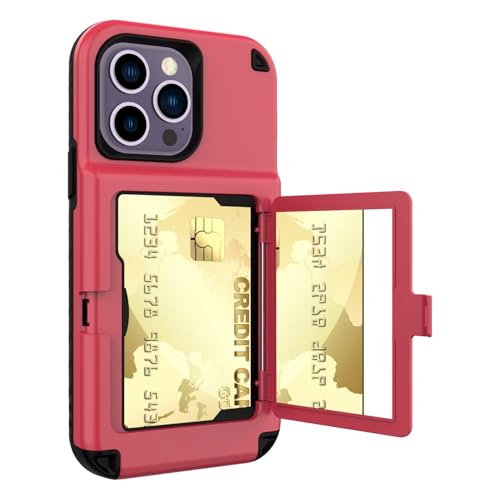 Stoßfester Schutz in Militärqualität Kompatibel mit iPhone 14 Pro Max Wallet Case mit Kartenhalter, Kickstand Card Slots Case, Heavy Duty Protective Dual Layer Shock Cover Hidden Card Slot Slim Wallet Stoßfester Schutz in Militärqualität Kompatibel mit iPhone 14 Pro Max Wallet Case mit Kartenhalter, Kickstand Card Slots Case, Heavy Duty Protective Dual Layer Shock Cover Hidden Card Slot Slim Wallet von BAOPENB